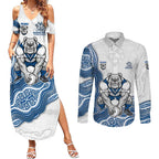 Canterbury-Bankstown Bulldogs NAIDOC Week 2026 Couples Matching Summer Maxi Dress and Long Sleeve Button Shirt First Nations of Australia Aboriginal Mascot Rugby