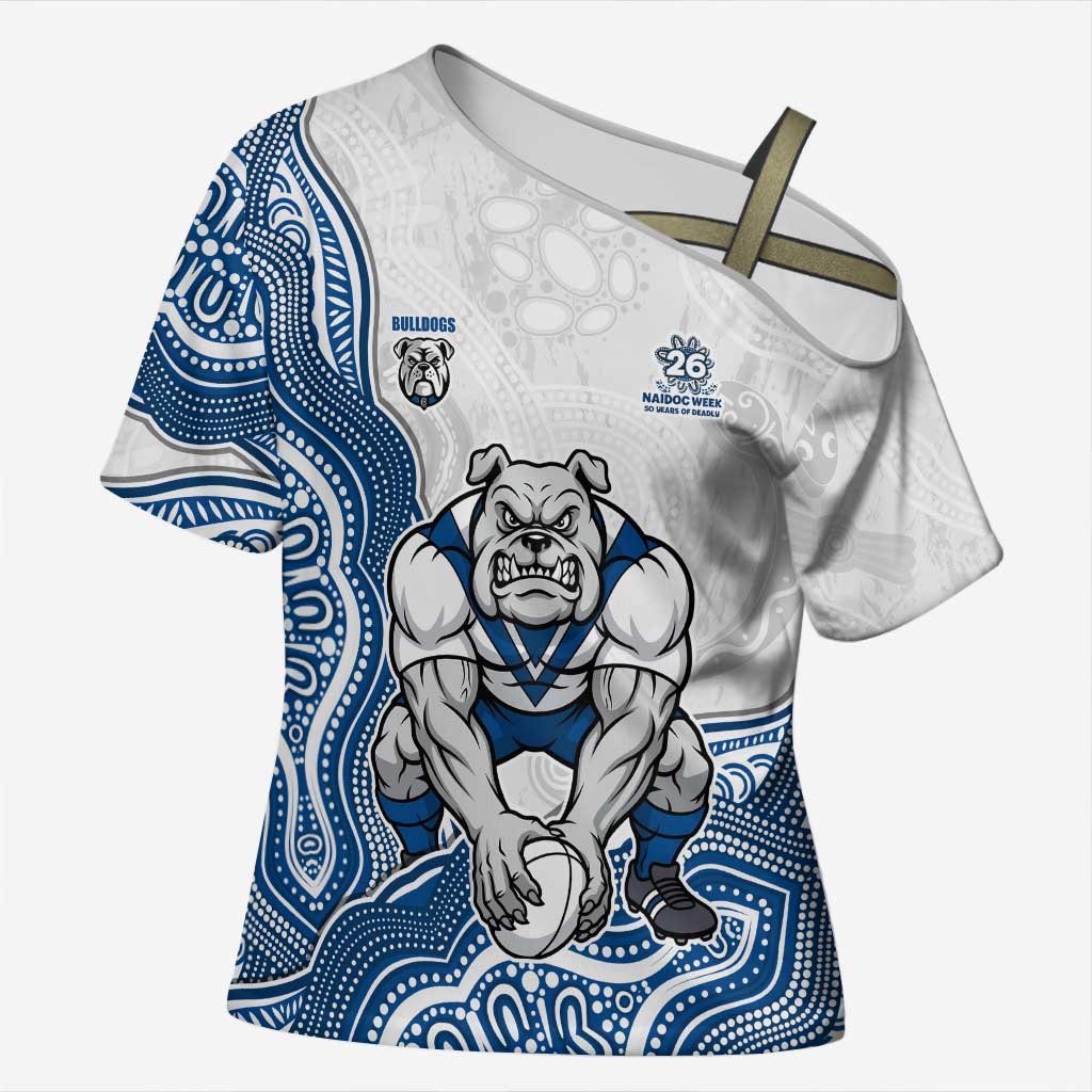 Canterbury-Bankstown Bulldogs NAIDOC Week 2026 Cross Shoulder Shirt First Nations of Australia Aboriginal Mascot Rugby
