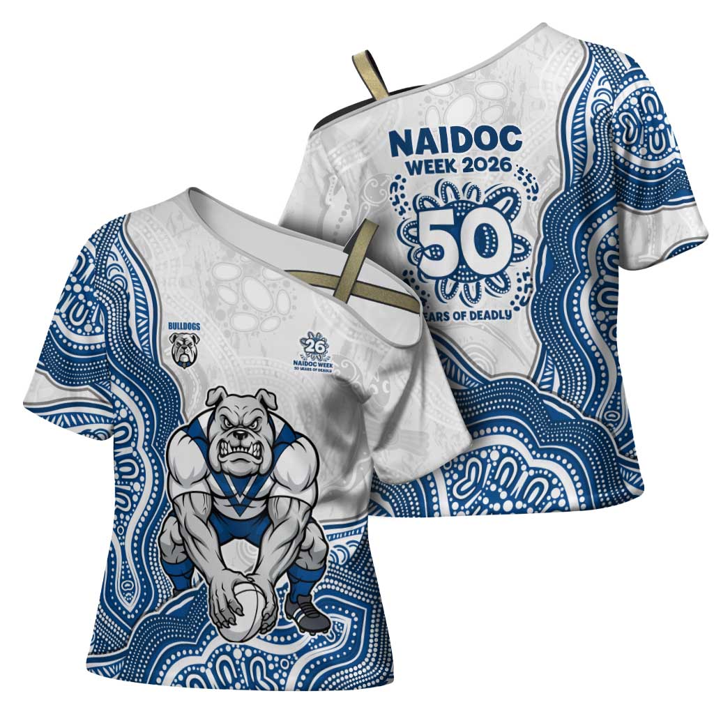 Canterbury-Bankstown Bulldogs NAIDOC Week 2026 Cross Shoulder Shirt First Nations of Australia Aboriginal Mascot Rugby