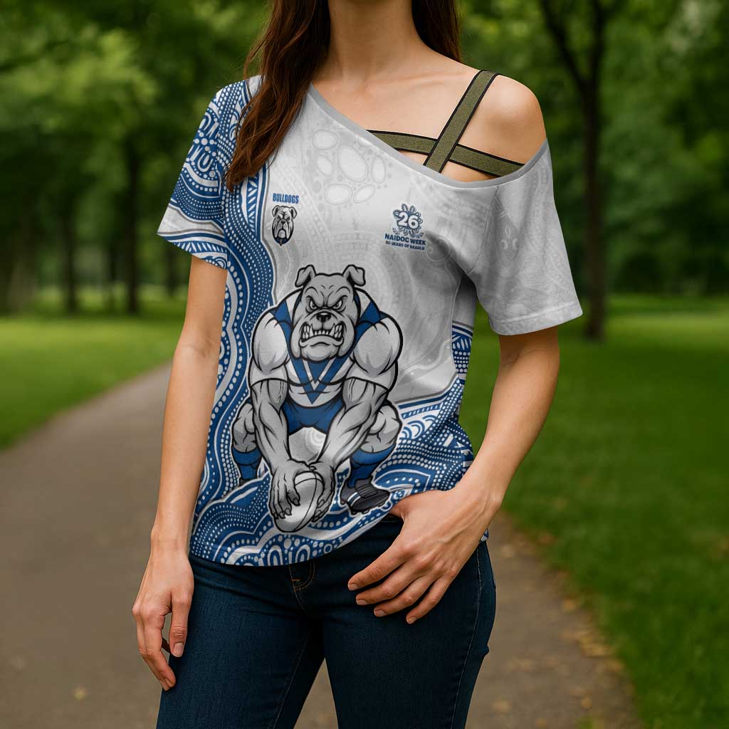 Canterbury-Bankstown Bulldogs NAIDOC Week 2026 Cross Shoulder Shirt First Nations of Australia Aboriginal Mascot Rugby