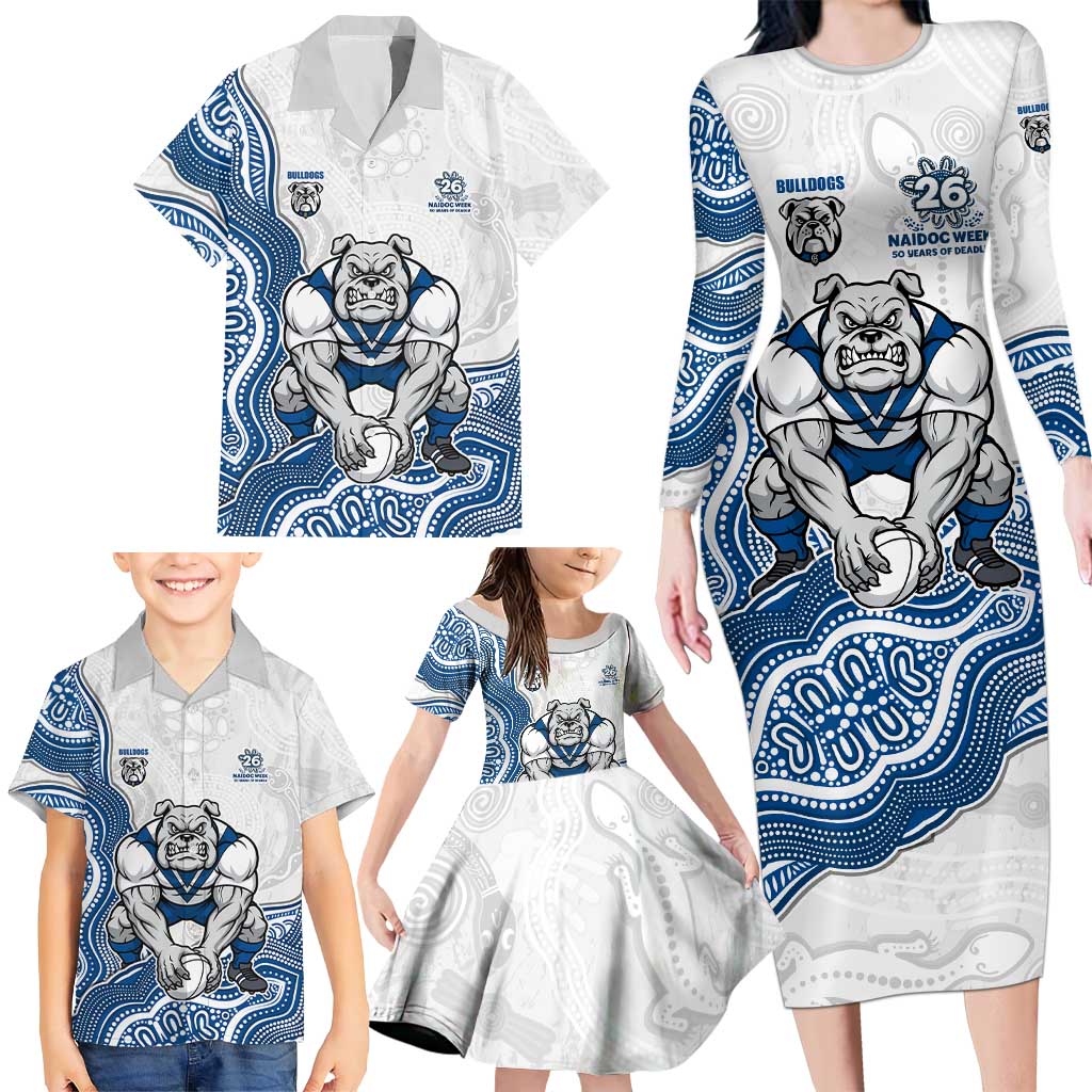 Canterbury-Bankstown Bulldogs NAIDOC Week 2026 Family Matching Long Sleeve Bodycon Dress and Hawaiian Shirt First Nations of Australia Aboriginal Mascot Rugby