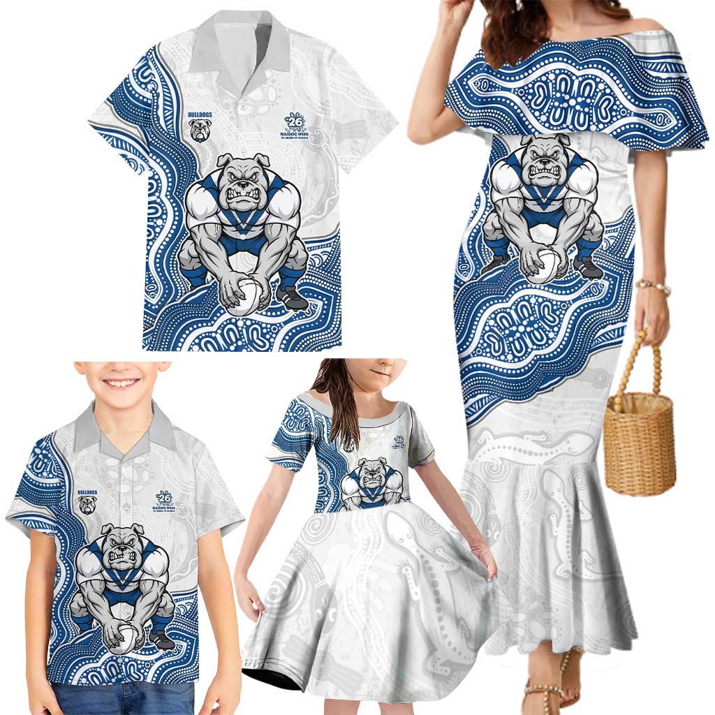 Canterbury-Bankstown Bulldogs NAIDOC Week 2026 Family Matching Mermaid Dress and Hawaiian Shirt First Nations of Australia Aboriginal Mascot Rugby