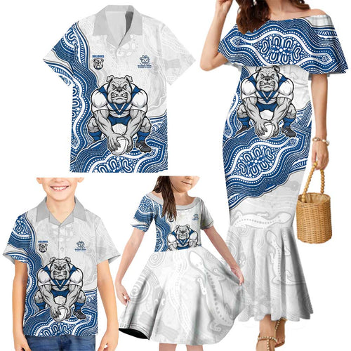 Canterbury-Bankstown Bulldogs NAIDOC Week 2026 Family Matching Mermaid Dress and Hawaiian Shirt First Nations of Australia Aboriginal Mascot Rugby