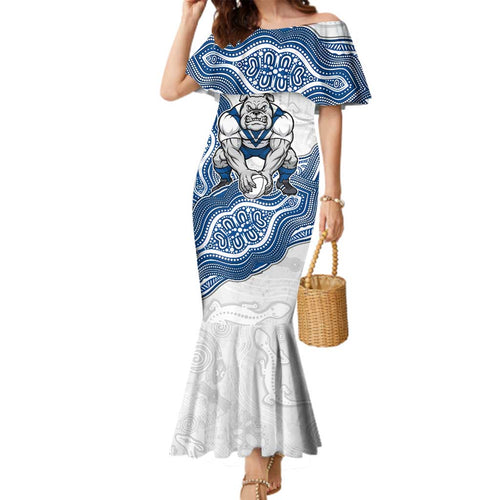 Canterbury-Bankstown Bulldogs NAIDOC Week 2026 Family Matching Mermaid Dress and Hawaiian Shirt First Nations of Australia Aboriginal Mascot Rugby
