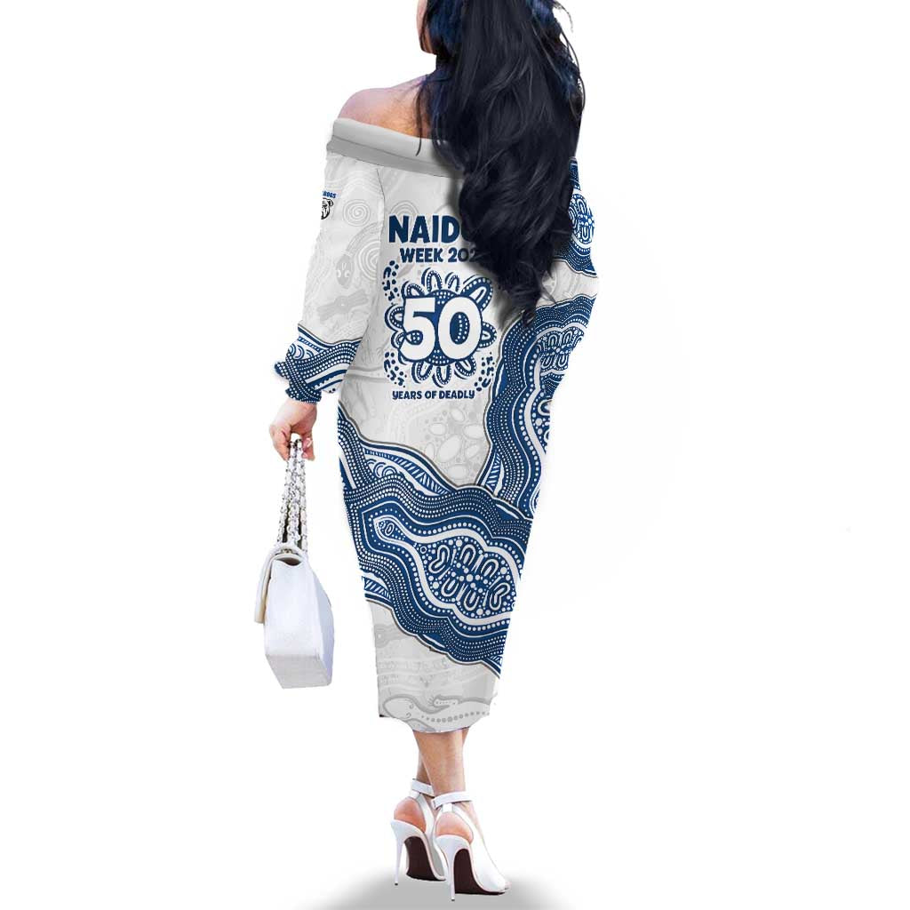 Canterbury-Bankstown Bulldogs NAIDOC Week 2026 Family Matching Off The Shoulder Long Sleeve Dress and Hawaiian Shirt First Nations of Australia Aboriginal Mascot Rugby