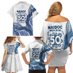 Canterbury-Bankstown Bulldogs NAIDOC Week 2026 Family Matching Off Shoulder Short Dress and Hawaiian Shirt First Nations of Australia Aboriginal Mascot Rugby