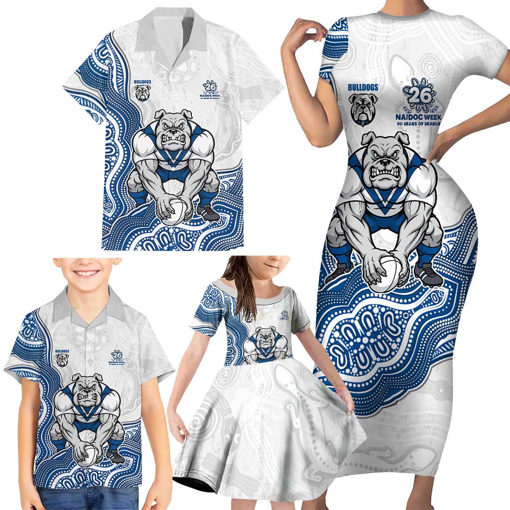 Canterbury-Bankstown Bulldogs NAIDOC Week 2026 Family Matching Short Sleeve Bodycon Dress and Hawaiian Shirt First Nations of Australia Aboriginal Mascot Rugby