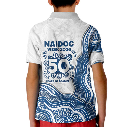Canterbury-Bankstown Bulldogs NAIDOC Week 2026 Kid Polo Shirt First Nations of Australia Aboriginal Mascot Rugby