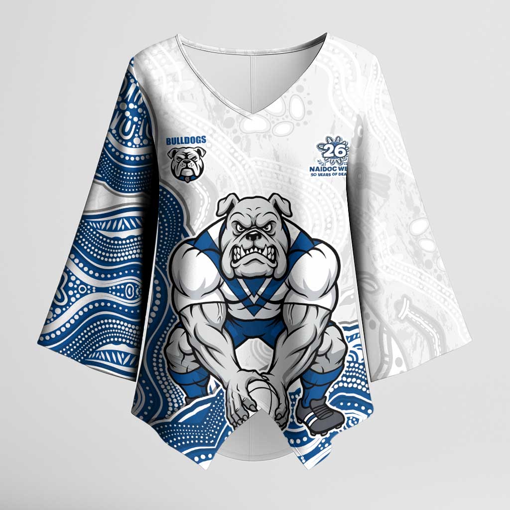 Canterbury-Bankstown Bulldogs NAIDOC Week 2026 Kimono Sleeve Blouse First Nations of Australia Aboriginal Mascot Rugby