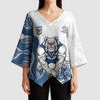 Canterbury-Bankstown Bulldogs NAIDOC Week 2026 Kimono Sleeve Blouse First Nations of Australia Aboriginal Mascot Rugby