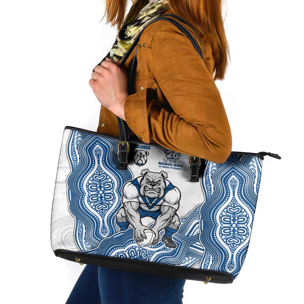 Canterbury-Bankstown Bulldogs NAIDOC Week 2026 Leather Tote Bag First Nations of Australia Aboriginal Mascot Rugby
