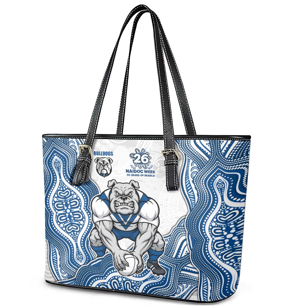 Canterbury-Bankstown Bulldogs NAIDOC Week 2026 Leather Tote Bag First Nations of Australia Aboriginal Mascot Rugby