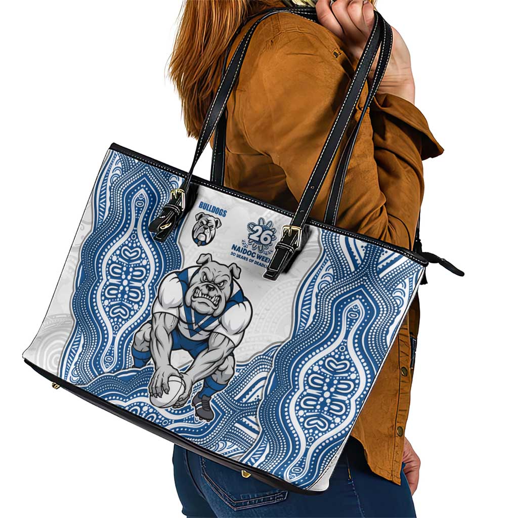 Canterbury-Bankstown Bulldogs NAIDOC Week 2026 Leather Tote Bag First Nations of Australia Aboriginal Mascot Rugby