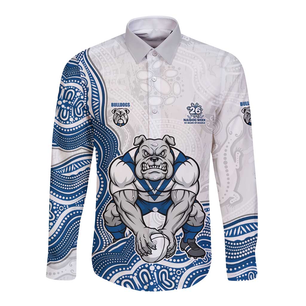 Canterbury-Bankstown Bulldogs NAIDOC Week 2026 Long Sleeve Button Shirt First Nations of Australia Aboriginal Mascot Rugby