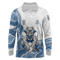 Canterbury-Bankstown Bulldogs NAIDOC Week 2026 Long Sleeve Polo Shirt First Nations of Australia Aboriginal Mascot Rugby