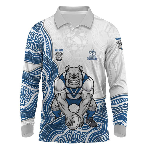 Canterbury-Bankstown Bulldogs NAIDOC Week 2026 Long Sleeve Polo Shirt First Nations of Australia Aboriginal Mascot Rugby