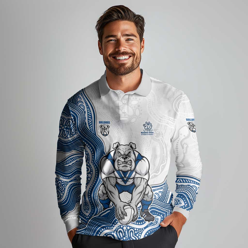 Canterbury-Bankstown Bulldogs NAIDOC Week 2026 Long Sleeve Polo Shirt First Nations of Australia Aboriginal Mascot Rugby