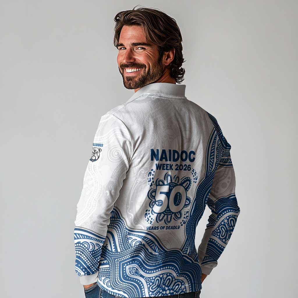 Canterbury-Bankstown Bulldogs NAIDOC Week 2026 Long Sleeve Polo Shirt First Nations of Australia Aboriginal Mascot Rugby