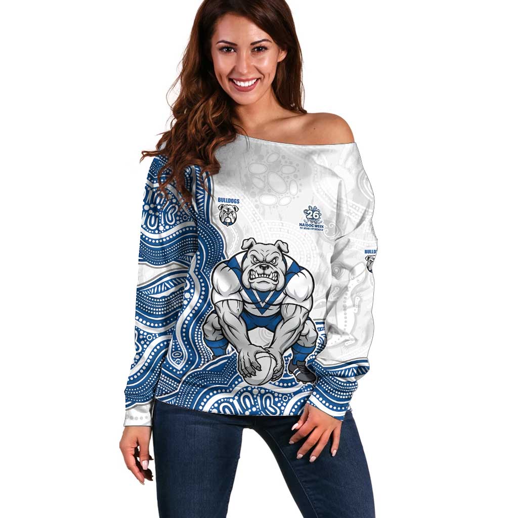 Canterbury-Bankstown Bulldogs NAIDOC Week 2026 Off Shoulder Sweater First Nations of Australia Aboriginal Mascot Rugby