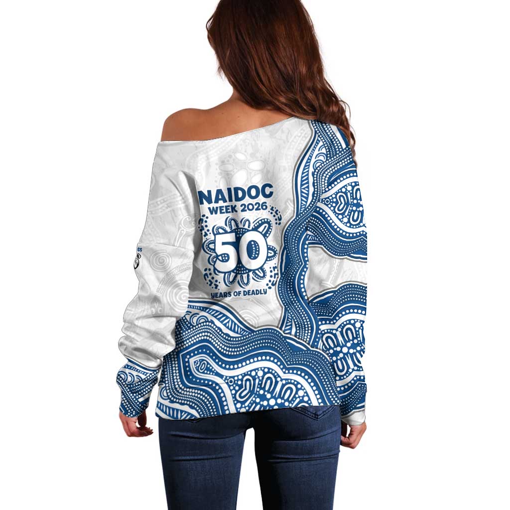 Canterbury-Bankstown Bulldogs NAIDOC Week 2026 Off Shoulder Sweater First Nations of Australia Aboriginal Mascot Rugby