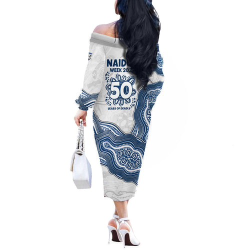 Canterbury-Bankstown Bulldogs NAIDOC Week 2026 Off The Shoulder Long Sleeve Dress First Nations of Australia Aboriginal Mascot Rugby