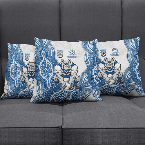 Canterbury-Bankstown Bulldogs NAIDOC Week 2026 Pillow Cover First Nations of Australia Aboriginal Mascot Rugby