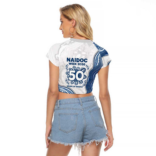 Canterbury-Bankstown Bulldogs NAIDOC Week 2026 Raglan Cropped T Shirt First Nations of Australia Aboriginal Mascot Rugby