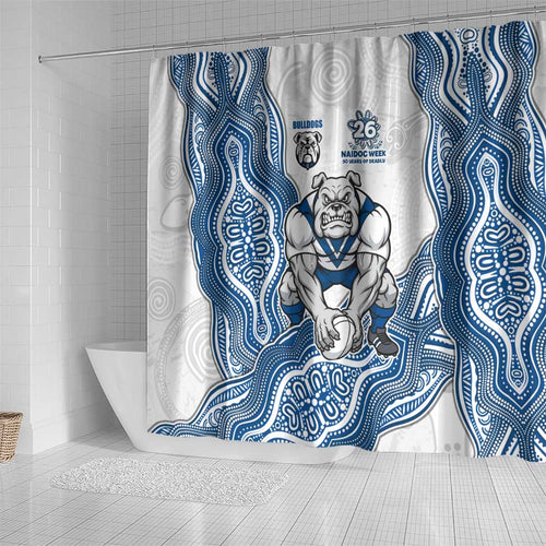 Canterbury-Bankstown Bulldogs NAIDOC Week 2026 Shower Curtain First Nations of Australia Aboriginal Mascot Rugby