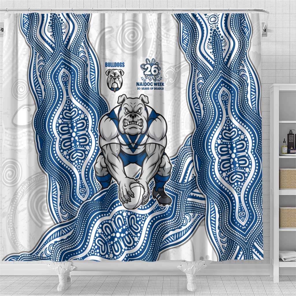 Canterbury-Bankstown Bulldogs NAIDOC Week 2026 Shower Curtain First Nations of Australia Aboriginal Mascot Rugby