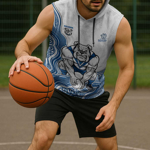 Canterbury-Bankstown Bulldogs NAIDOC Week 2026 Sleeveless Hoodie First Nations of Australia Aboriginal Mascot Rugby