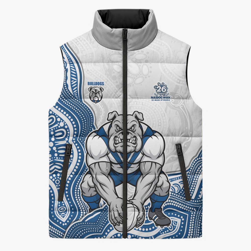 Canterbury-Bankstown Bulldogs NAIDOC Week 2026 Sleeveless Puffer Jacket First Nations of Australia Aboriginal Mascot Rugby