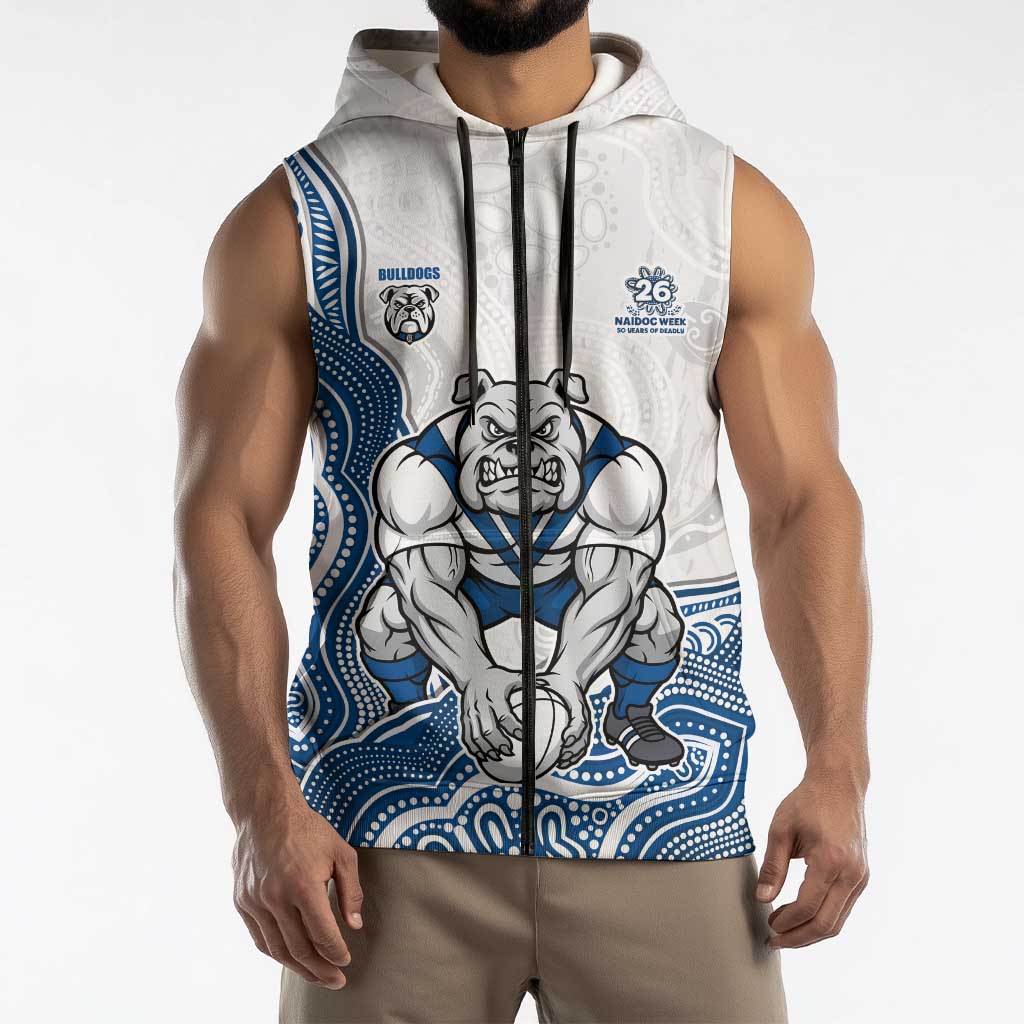 Canterbury-Bankstown Bulldogs NAIDOC Week 2026 Sleeveless Zip Hoodie First Nations of Australia Aboriginal Mascot Rugby