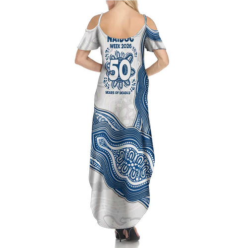 Canterbury-Bankstown Bulldogs NAIDOC Week 2026 Summer Maxi Dress First Nations of Australia Aboriginal Mascot Rugby