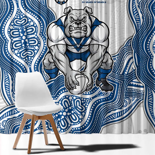 Canterbury-Bankstown Bulldogs NAIDOC Week 2026 Window Curtain First Nations of Australia Aboriginal Mascot Rugby