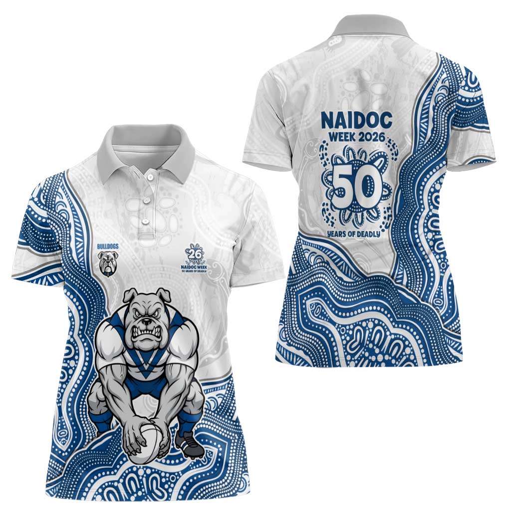 Canterbury-Bankstown Bulldogs NAIDOC Week 2026 Women Polo Shirt First Nations of Australia Aboriginal Mascot Rugby
