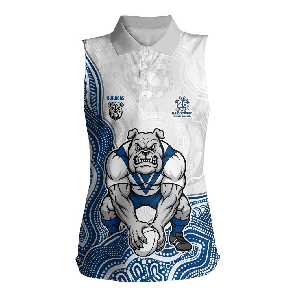 Canterbury-Bankstown Bulldogs NAIDOC Week 2026 Women Sleeveless Polo Shirt First Nations of Australia Aboriginal Mascot Rugby