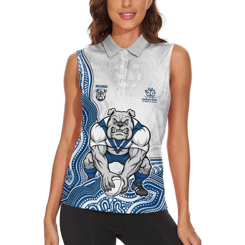 Canterbury-Bankstown Bulldogs NAIDOC Week 2026 Women Sleeveless Polo Shirt First Nations of Australia Aboriginal Mascot Rugby