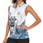Canterbury-Bankstown Bulldogs NAIDOC Week 2026 Women Sleeveless Polo Shirt First Nations of Australia Aboriginal Mascot Rugby