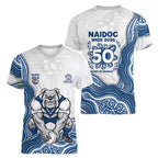 Canterbury-Bankstown Bulldogs NAIDOC Week 2026 Women V-Neck T-Shirt First Nations of Australia Aboriginal Mascot Rugby