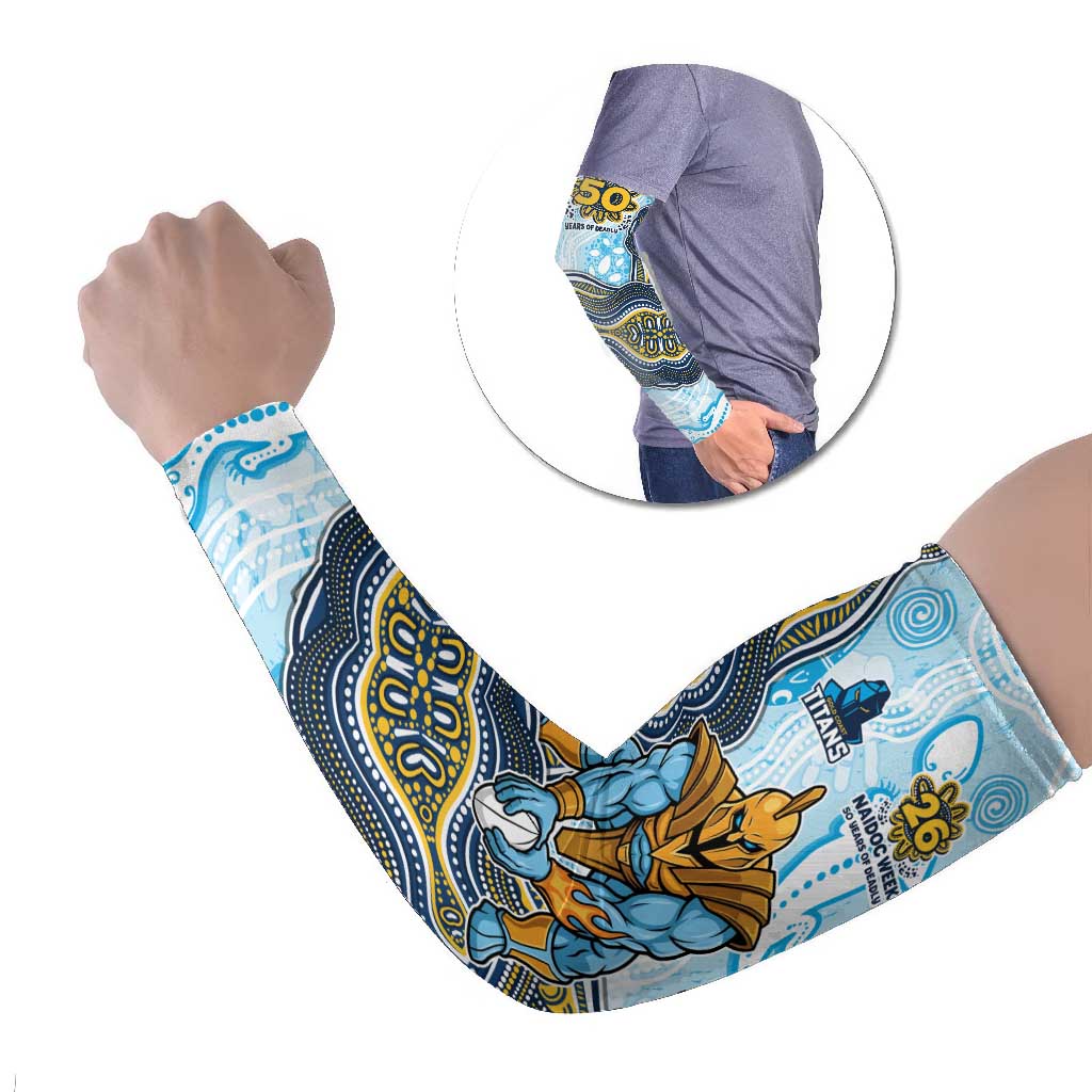 Gold Coast Titans NAIDOC Week 2026 Arm Sleeves First Nations of Australia Aboriginal Mascot Rugby