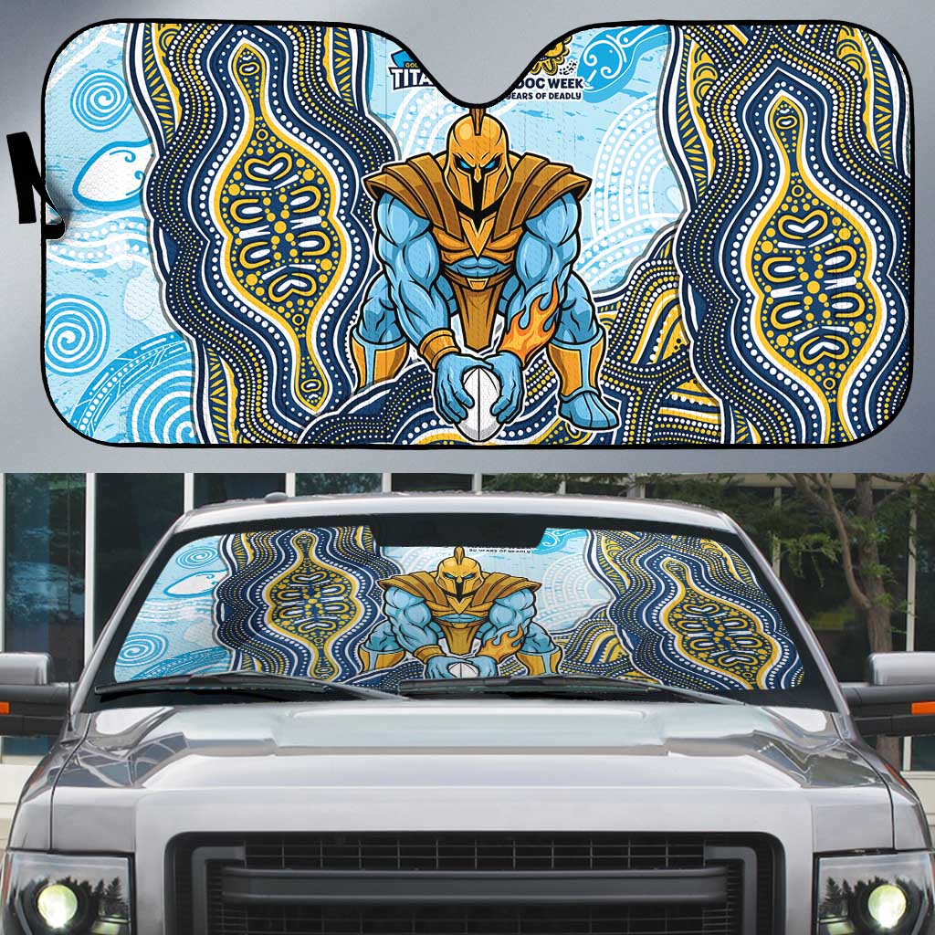 Gold Coast Titans NAIDOC Week 2026 Auto Sun Shade First Nations of Australia Aboriginal Mascot Rugby