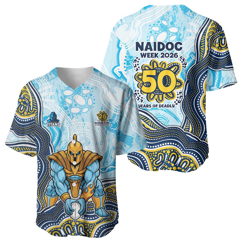 Gold Coast Titans NAIDOC Week 2026 Baseball Jersey First Nations of Australia Aboriginal Mascot Rugby