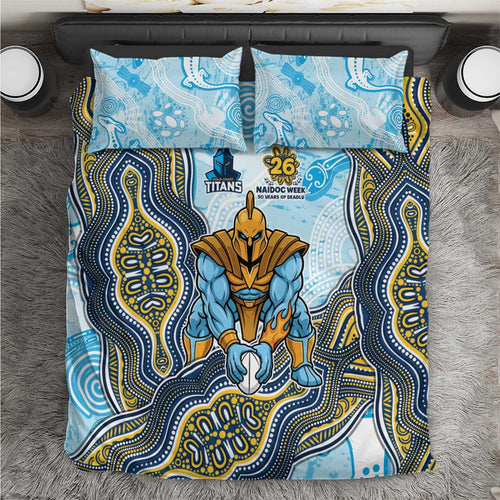 Gold Coast Titans NAIDOC Week 2026 Bedding Set First Nations of Australia Aboriginal Mascot Rugby