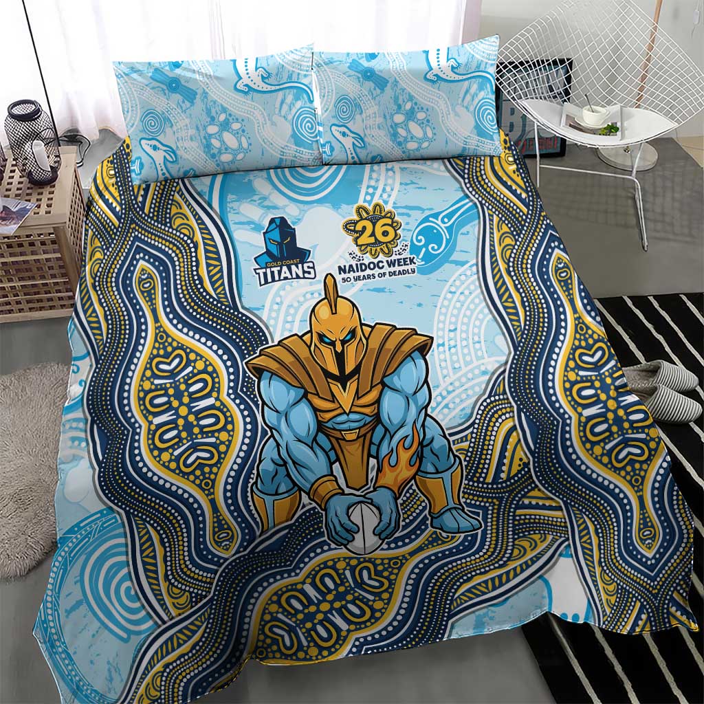 Gold Coast Titans NAIDOC Week 2026 Bedding Set First Nations of Australia Aboriginal Mascot Rugby