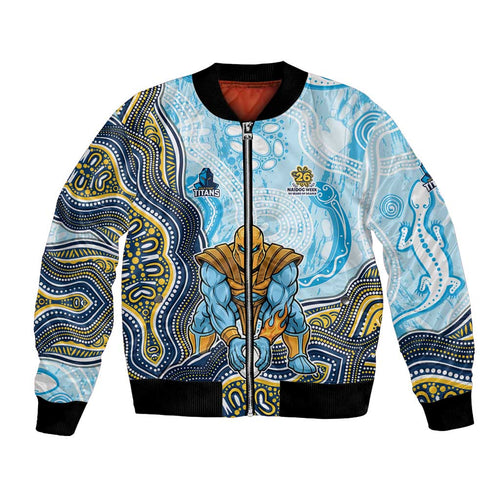 Gold Coast Titans NAIDOC Week 2026 Bomber Jacket First Nations of Australia Aboriginal Mascot Rugby