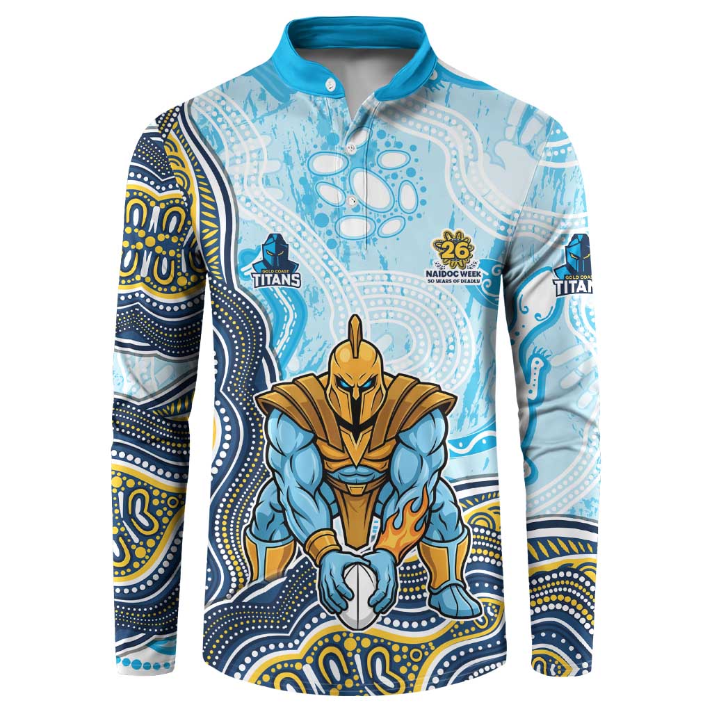 Gold Coast Titans NAIDOC Week 2026 Button Sweatshirt First Nations of Australia Aboriginal Mascot Rugby
