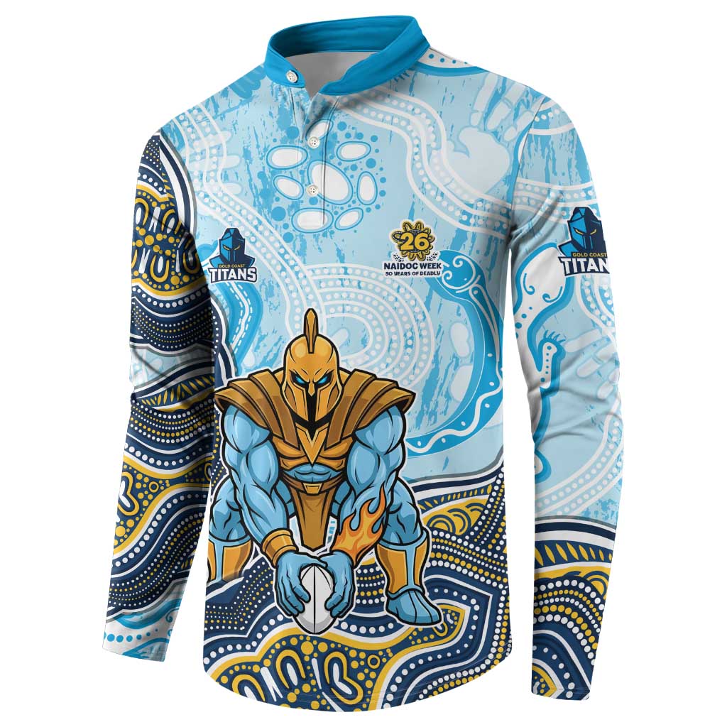 Gold Coast Titans NAIDOC Week 2026 Button Sweatshirt First Nations of Australia Aboriginal Mascot Rugby