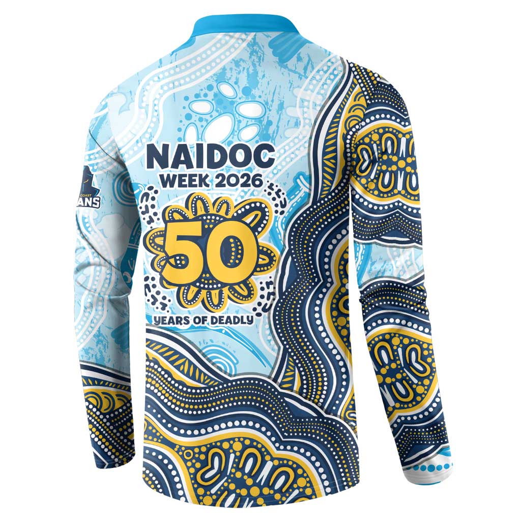 Gold Coast Titans NAIDOC Week 2026 Button Sweatshirt First Nations of Australia Aboriginal Mascot Rugby