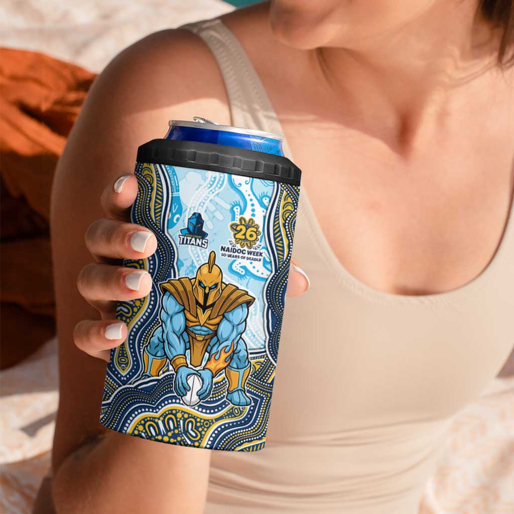 Gold Coast Titans NAIDOC Week 2026 4 in 1 Can Cooler Tumbler First Nations of Australia Aboriginal Mascot Rugby