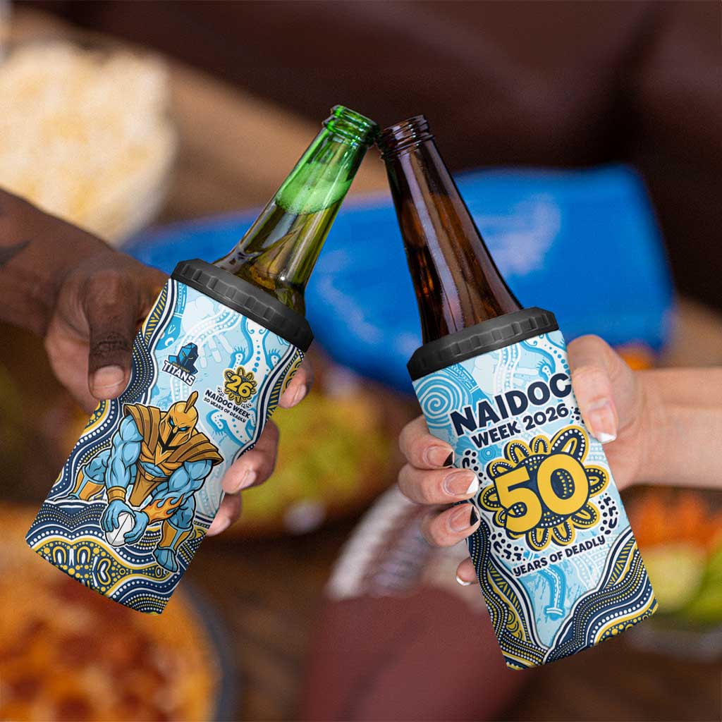 Gold Coast Titans NAIDOC Week 2026 4 in 1 Can Cooler Tumbler First Nations of Australia Aboriginal Mascot Rugby